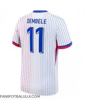 Franța Ousmane Dembele #11 Tricou Fotbal Replică European 2024 Barbati Deplasare